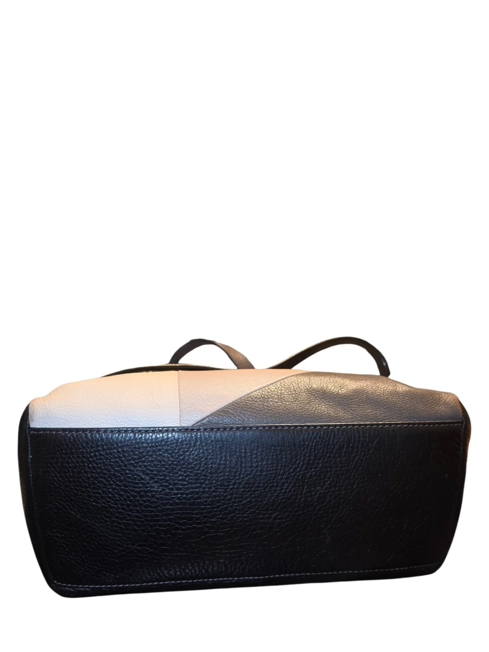 Fossil Amanda Black & Cream Geometric Satchel